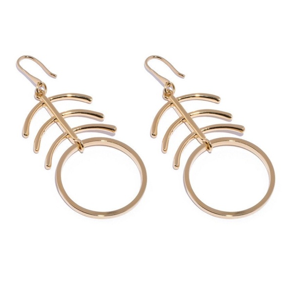 Lele Sadoughi Jewelry - NEW Lele Sadoughi 14K Gold Rib Earrings
